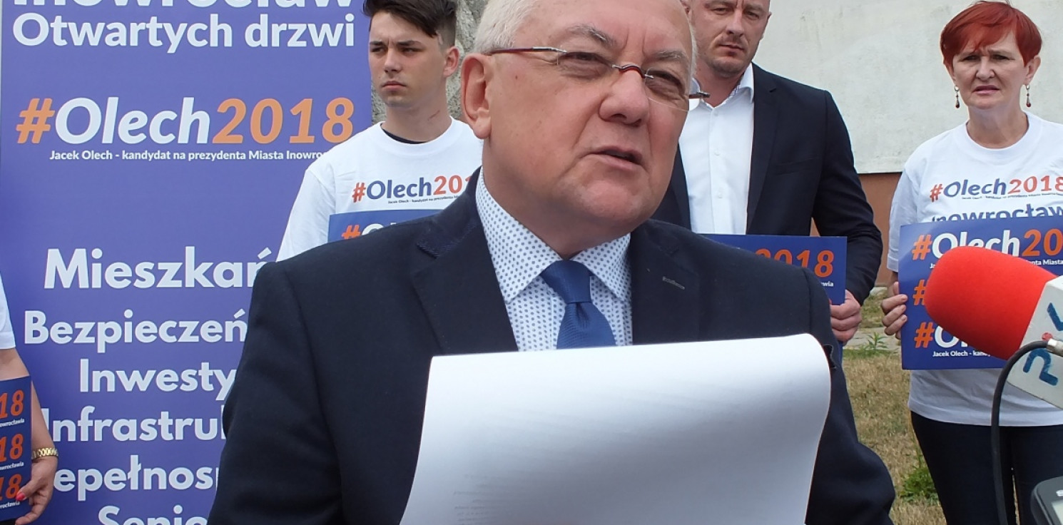 Inowrocław - Jacek Olech składa wniosek do prokuratury