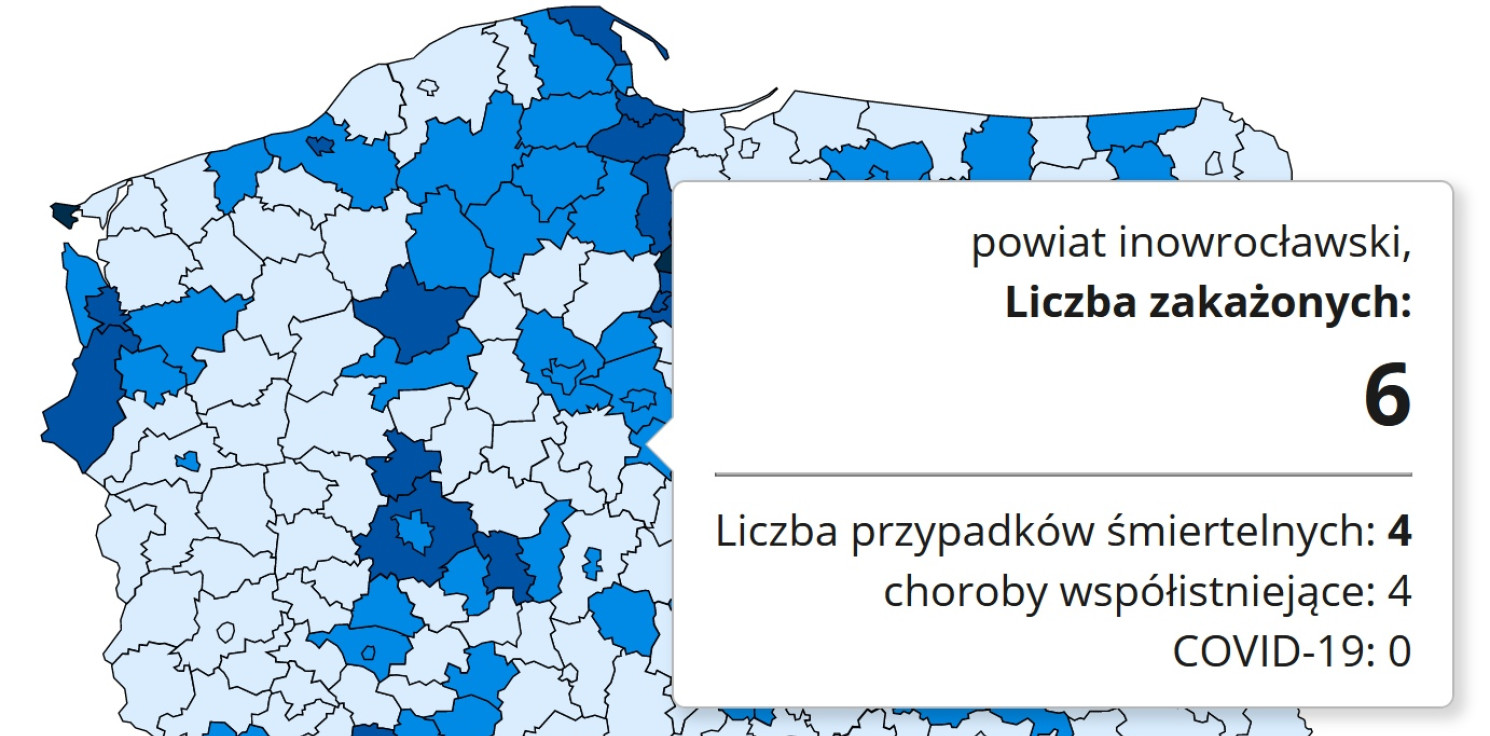 Inowrocław - Nowe dane o zakażeniach w regionie