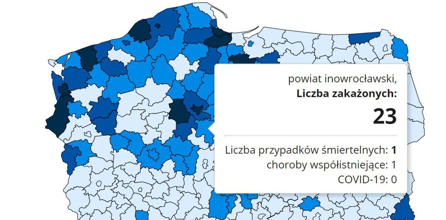 Inowrocław - Po weekendzie mniej zakażeń COVID-19