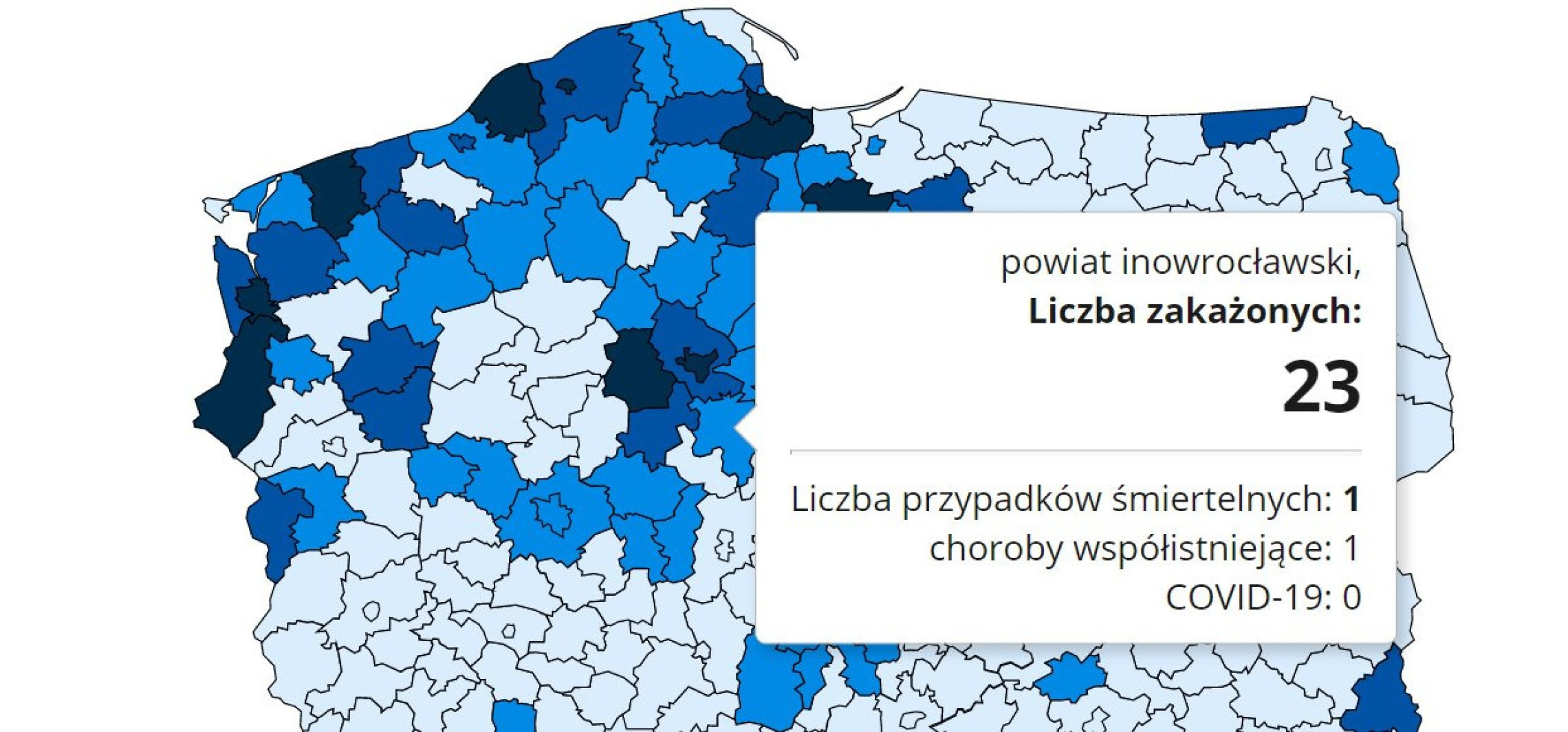 Inowrocław - Po weekendzie mniej zakażeń COVID-19